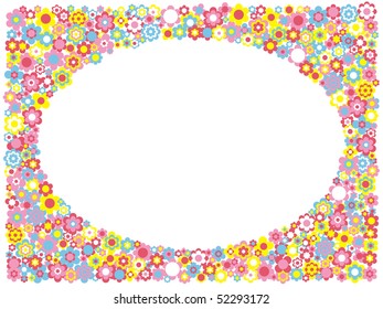 Vector flowers frame