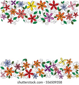 vector flowers frame
