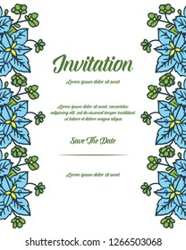 Vector flowers frame for invitation vector illustration