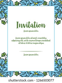 Vector flowers frame for invitation vector illustration