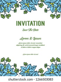Vector flowers frame for invitation vector illustration