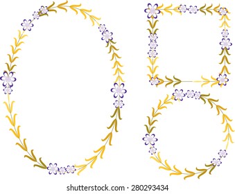 vector flowers frames