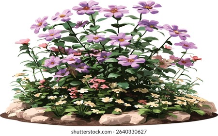 Vector flowers, gardening blooms, cutout, transparent backgrounds, nature, plant growth, floral design, botanical, garden, fresh blooms, spring, summer, green plants, floral patterns
