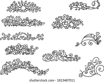 vector flowers icon design background