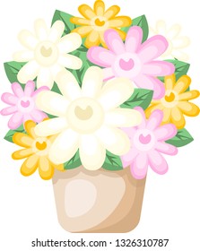 A vector flowers icon design element
