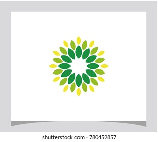 vector flowers. leaf. organic. abstract letter icon logo design eps 10