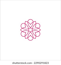 Vector Flowers Line Art Spa Beautifull