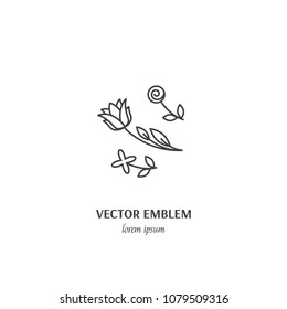 Vector Flowers Line Icon icolated  on white background