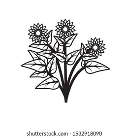 vector of flowers on a white background