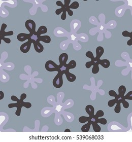 Vector flowers pattern. Summer flowers pattern for fabric or wallpaper. Vintage print. Seamless florish background. 