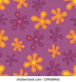 Vector flowers pattern. Summer flowers pattern for fabric or wallpaper. Vintage print. Seamless florish background. 