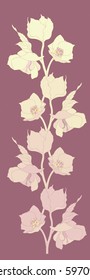 vector flowers. pink flowers. spring flowers.