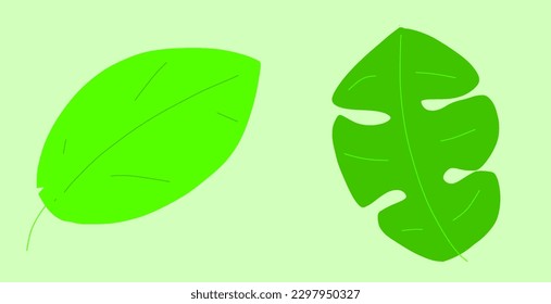 Vector flowers and plants cute children's picture style