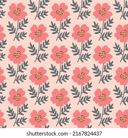 Vector flowers seamless pattern background. Perfect for fabric, scrapbooking, wallpaper projects.
