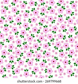 vector flowers seamless pattern. flowers background.