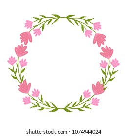 Vector flowers set. Beautiful wreath. Elegant floral collection with isolated leaves and flowers, hand drawn. Design for invitation, wedding or greeting cards.