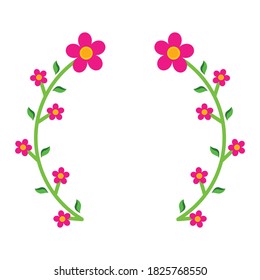 Vector flowers set. Beautiful wreath. Elegant floral collection with isolated blue,pink leaves and flowers, hand drawn watercolor. Design for invitation, wedding or greeting cards
