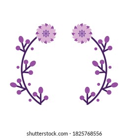 Vector flowers set. Beautiful wreath. Elegant floral collection with isolated blue,pink leaves and flowers, hand drawn watercolor. Design for invitation, wedding or greeting cards