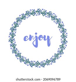 Vector flowers set. Beautiful wreath. Elegant floral collection with isolated blue leaves and flowers, hand drawn. Design for invitation, wedding or greeting cards