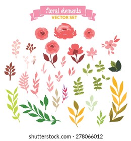 Watercolor Floral Set Stock Illustration 566005501 | Shutterstock