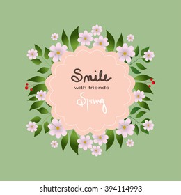 Vector flowers set. Floral collection with leaves and flowers. Spring or summer design for invitation, wedding or greeting cards. Floral wreath for your own combinations