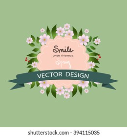 Vector flowers set. Floral collection with leaves and flowers. Spring or summer design for invitation, wedding or greeting cards. Floral wreath for your own combinations