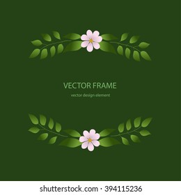 Vector flowers set. Floral collection with leaves and flowers. Spring or summer design for invitation, wedding or greeting cards. Floral wreath for your own combinations