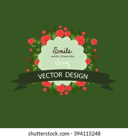 Vector flowers set. Floral collection with leaves and flowers. Spring or summer design for invitation, wedding or greeting cards. Floral wreath for your own combinations