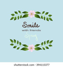 Vector flowers set. Floral collection with leaves and flowers. Spring or summer design for invitation, wedding or greeting cards. Floral wreath for your own combinations