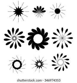 vector flowers silhouette
