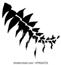 Vector  with flowers strokes brush