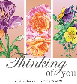 Vector Flowers, with sympathy message