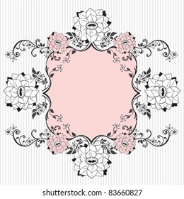 Vector flowers vignette