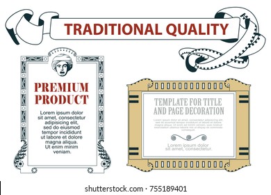 Vector flowers vintage labels on different versions for decoration and design.
