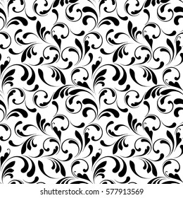 Vector Flowery Pattern. Seamless Floral Background For Wrapping, Textile, Wallpaper. Decorative Tile.