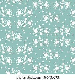 Vector flowery pattern. Seamless floral background for wrapping, textile, wallpaper. Soft tile. 