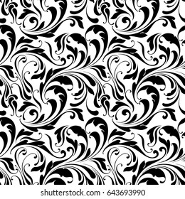 Vector flowery pattern. Seamless floral background for wrapping, textile, wallpaper. Decorative tile.