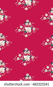 Vector flowery pattern. Seamless floral background for wrapping, textile, wallpaper. Decorative print. 