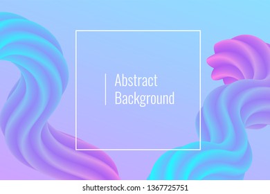Vector flowing colorful poster design. Trendy abstract background.