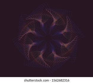 Vector que fluye colorido fondo de puntos tecnológicos