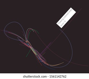 Vector flowing colorful tech lines background
