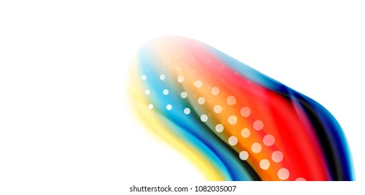 Vector que fluye colores liqiud aislados en una plantilla de fondo abstracta de onda blanca