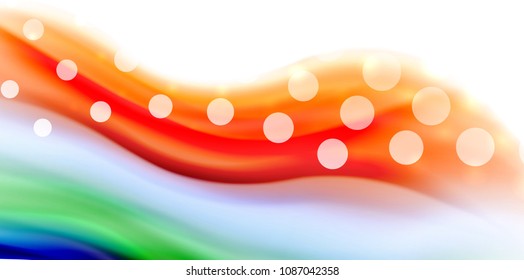 Vector que fluye colores liqiud aislados en una plantilla de fondo abstracta de onda blanca