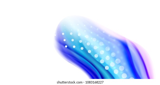 Vector flowing liquid colors isolated on white, wave abstract background template