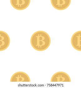 Vector flt background with bitcoin symbol. Bitcoin symbol. 