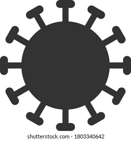 Vector flu virus flat icon. Vector pictogram style is a flat symbol flu virus icon on a white background.