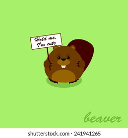 vector fluffy beaver