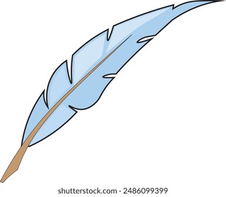 Icono de logotipo de Vector de plumas esponjosas, primer plano de la pluma de la silueta aislado. Plantilla de diseño de Flamingo, Ángel, Pluma de pájaro. Ligereza,