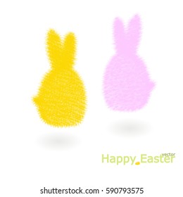 Vector fluffy rabbit.