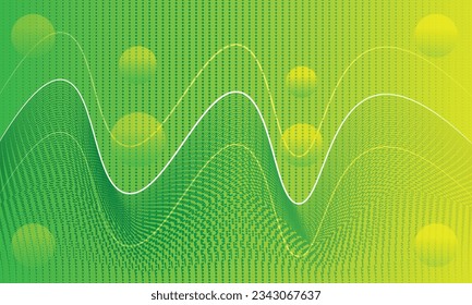 Vector fluid abstract geometric composition radio frequency forms modern background with decorative triangles and patterns backdrop vector